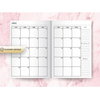 Agenda Planner 2024 Giornaliera In Italiano MISURA A5