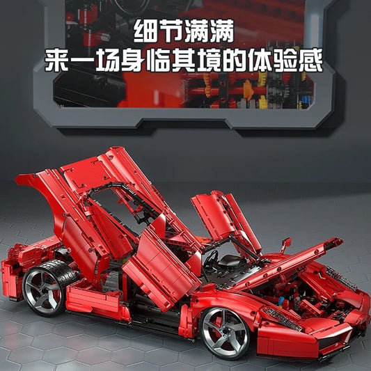 Ferrari F40 Da Costruire Mattoncini Technic 4399 Pezzi Nero Nuova New