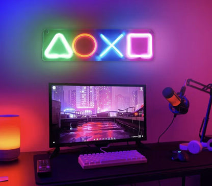 Luce Led playstation tipo neon, insegna Stanza giochi gamer Insegna luminosa