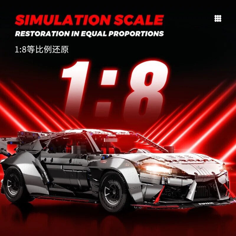 Toyota Supra Da Costruire Mattoncini Technic 4399 Pezzi Nero Nuova New