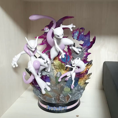 Action Figure Pokémon Mew Mewtwo XY Evolution 25cm Statua Da Collezione Anime