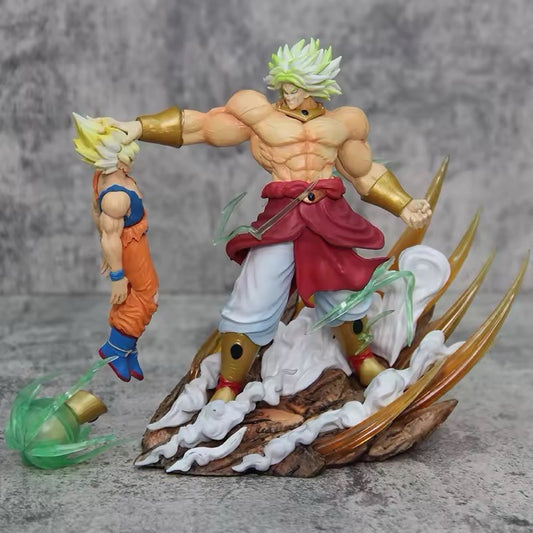 Action Figure Goku Sayan Contro Broly Dragon Ball Z 20cm Statua Da Collezione