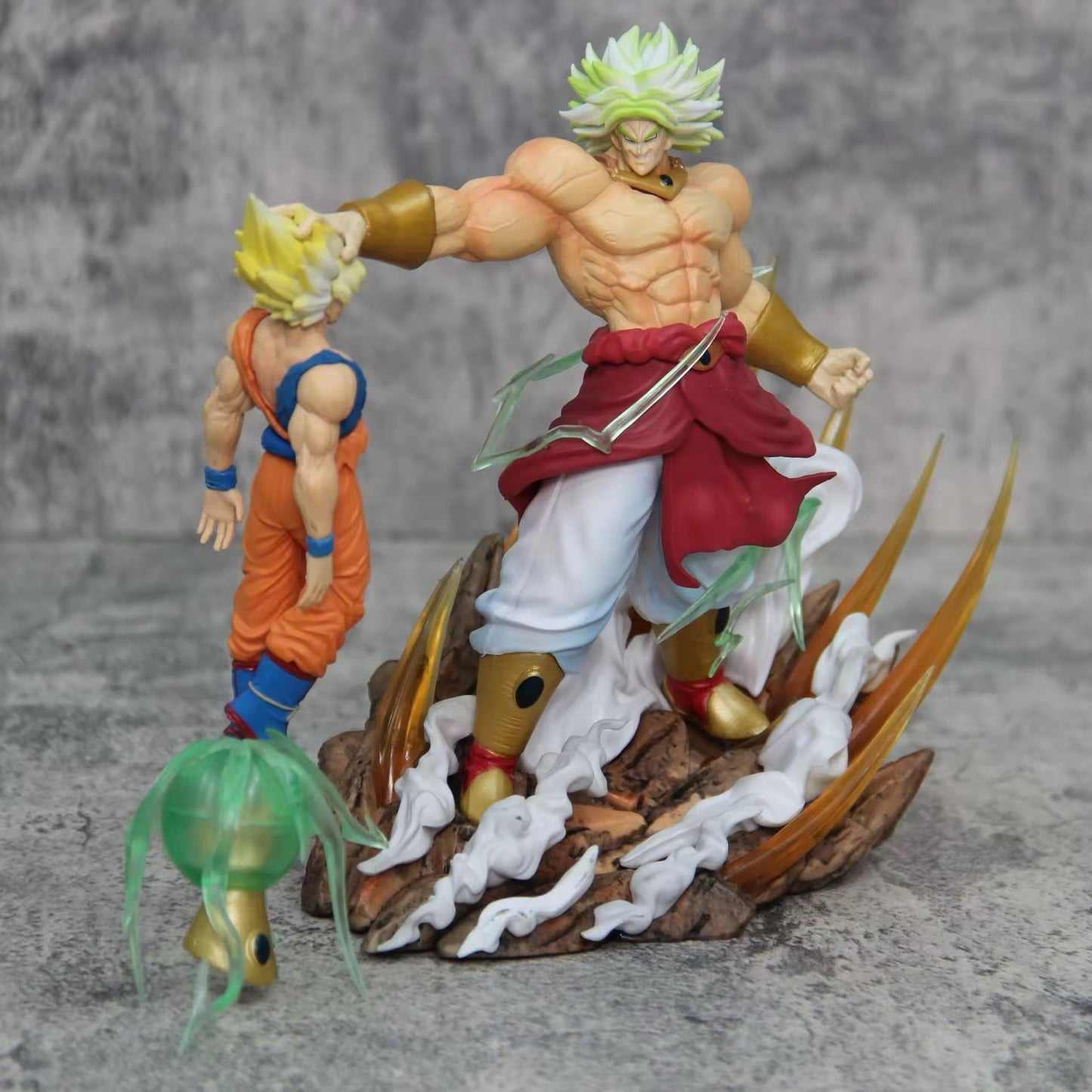 Action Figure Goku Sayan Contro Broly Dragon Ball Z 20cm Statua Da Collezione