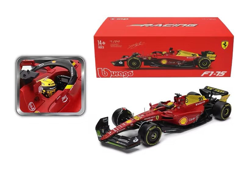 Macchina Ferrari F1 C Leclerc 2023 SF-23 Burago Scala 1:24 Formula 1 Con vetrina