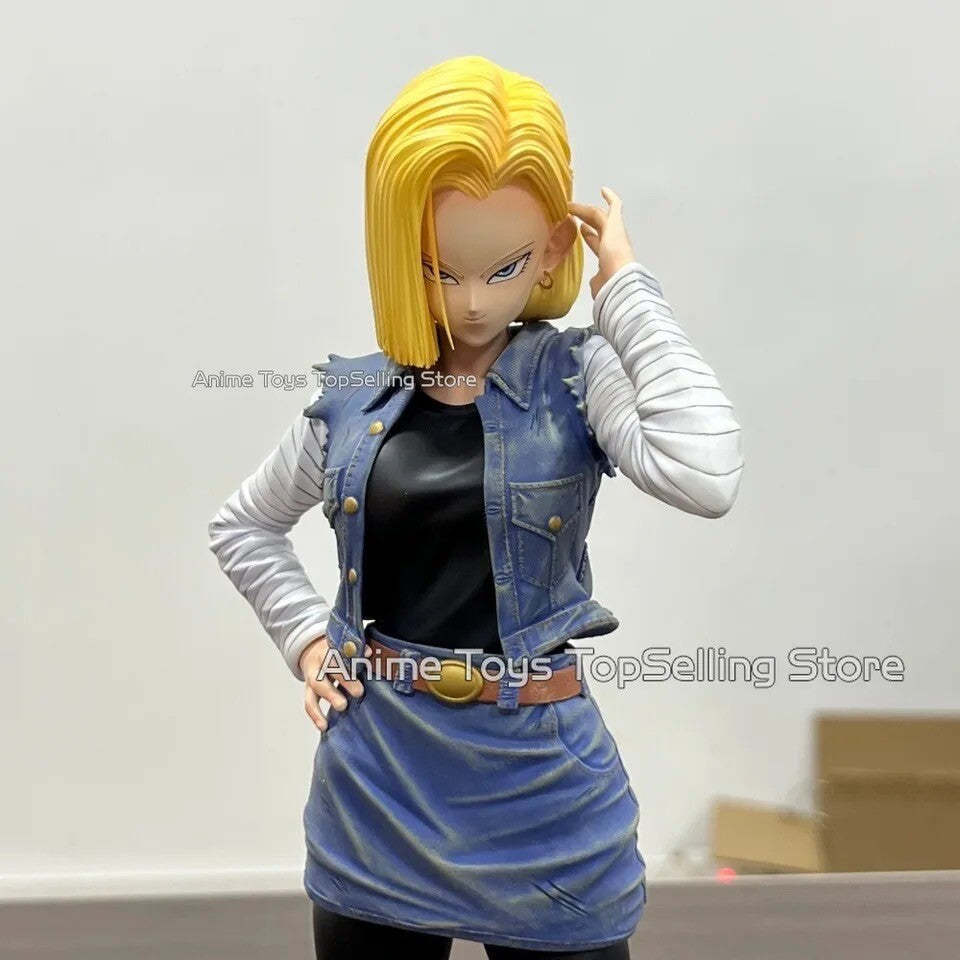 Action Figure Dragon Ball Z C-18 Androide 18 26cm Statua Da Collezione Anime