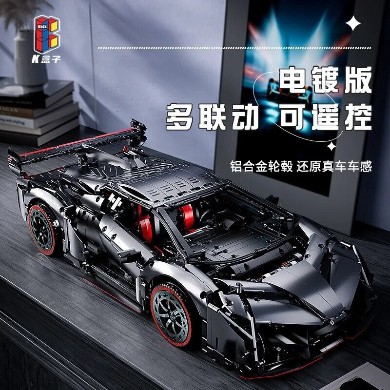 Lamborghini Veneno Da Costruire Mattoncini Technic 3711 Pezzi Nero Nuova New