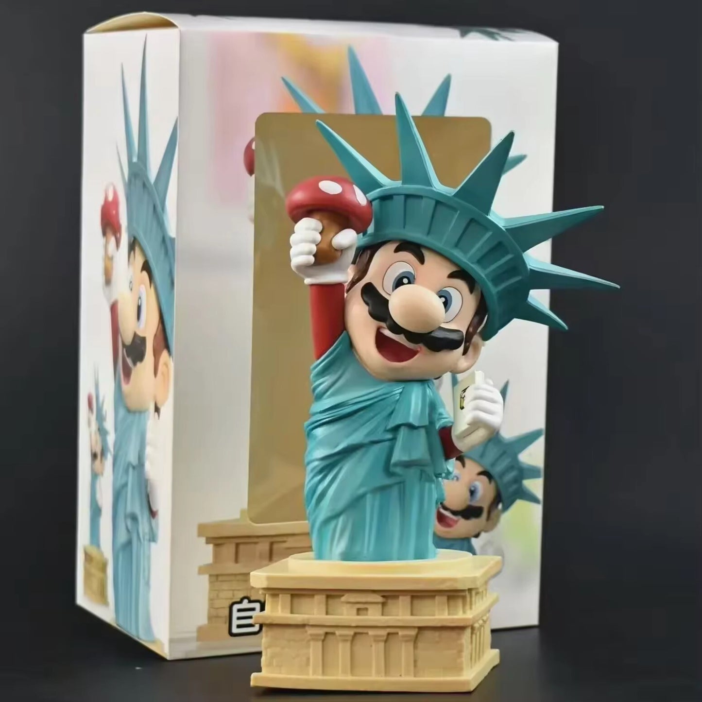 Action Figure Super Mario Bros Nintendo Statua della Libertà 20cm Da Collezione