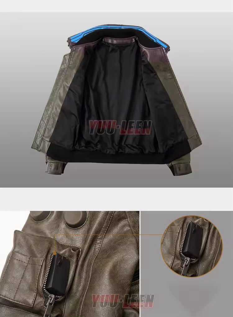 Cyberpunk 2077 Samurai Giacca Cosplay  Giubotto Jacket All Size Videogame Play