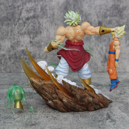 Action Figure Goku Sayan Contro Broly Dragon Ball Z 20cm Statua Da Collezione