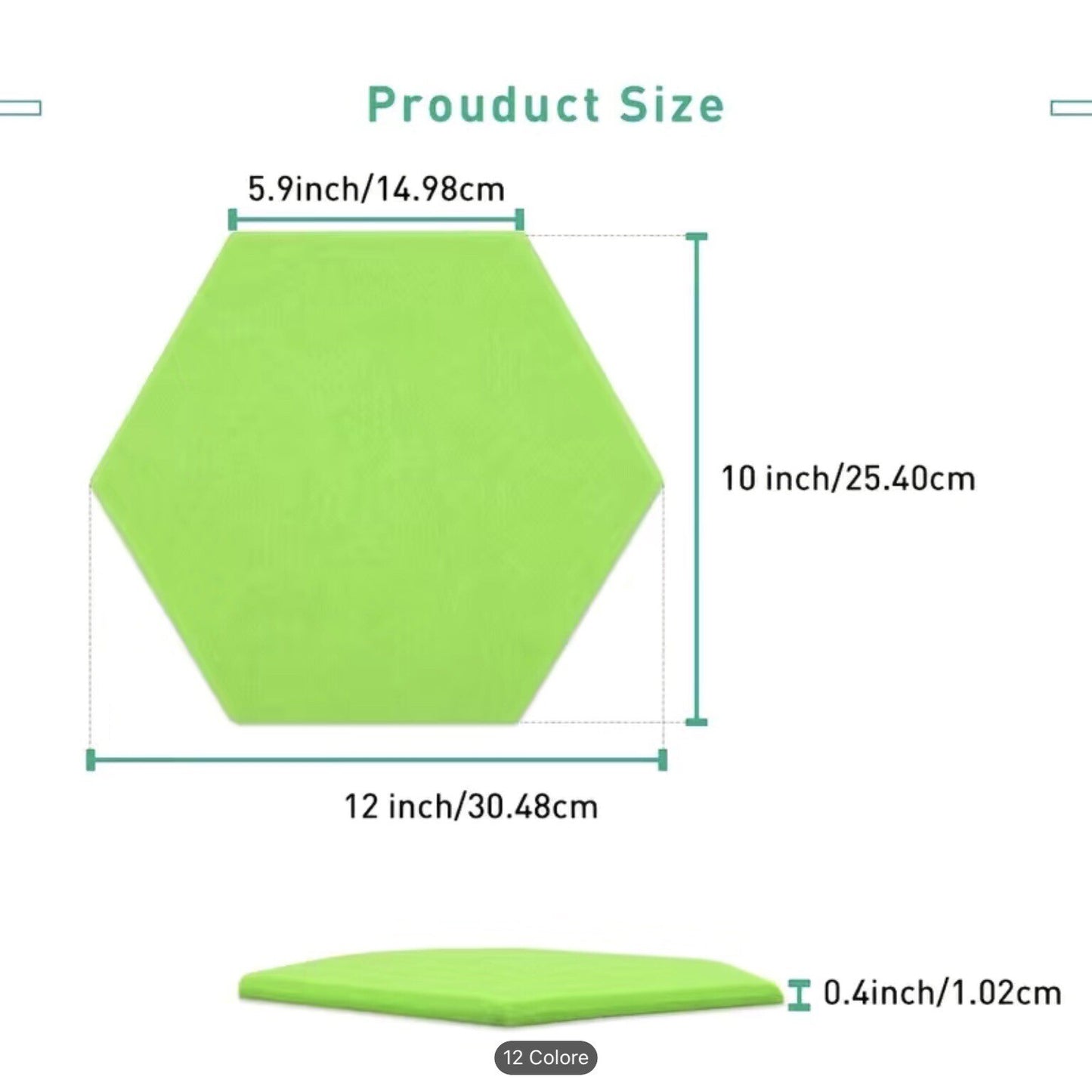 10pz Pannelli Fonoassorbenti Esagonali Adesivi, Isolamento Acustico