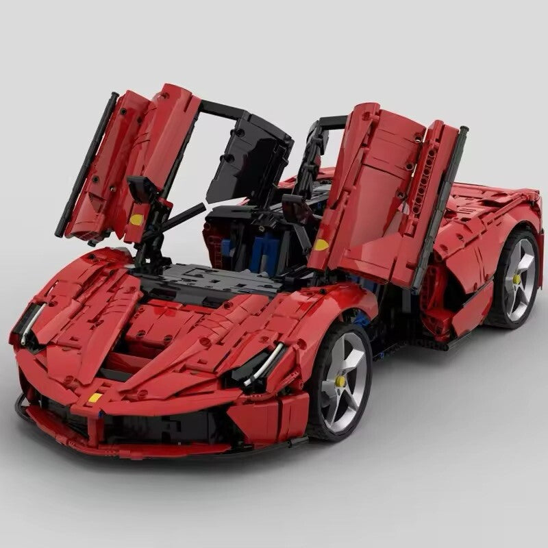 Ferrari La Ferrari Moc Costruire 3875 Pezzi Technic Scala 1:8 Mattoncini Rossa