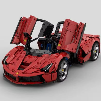 Ferrari La Ferrari Moc Costruire 3875 Pezzi Technic Scala 1:8 Mattoncini Rossa