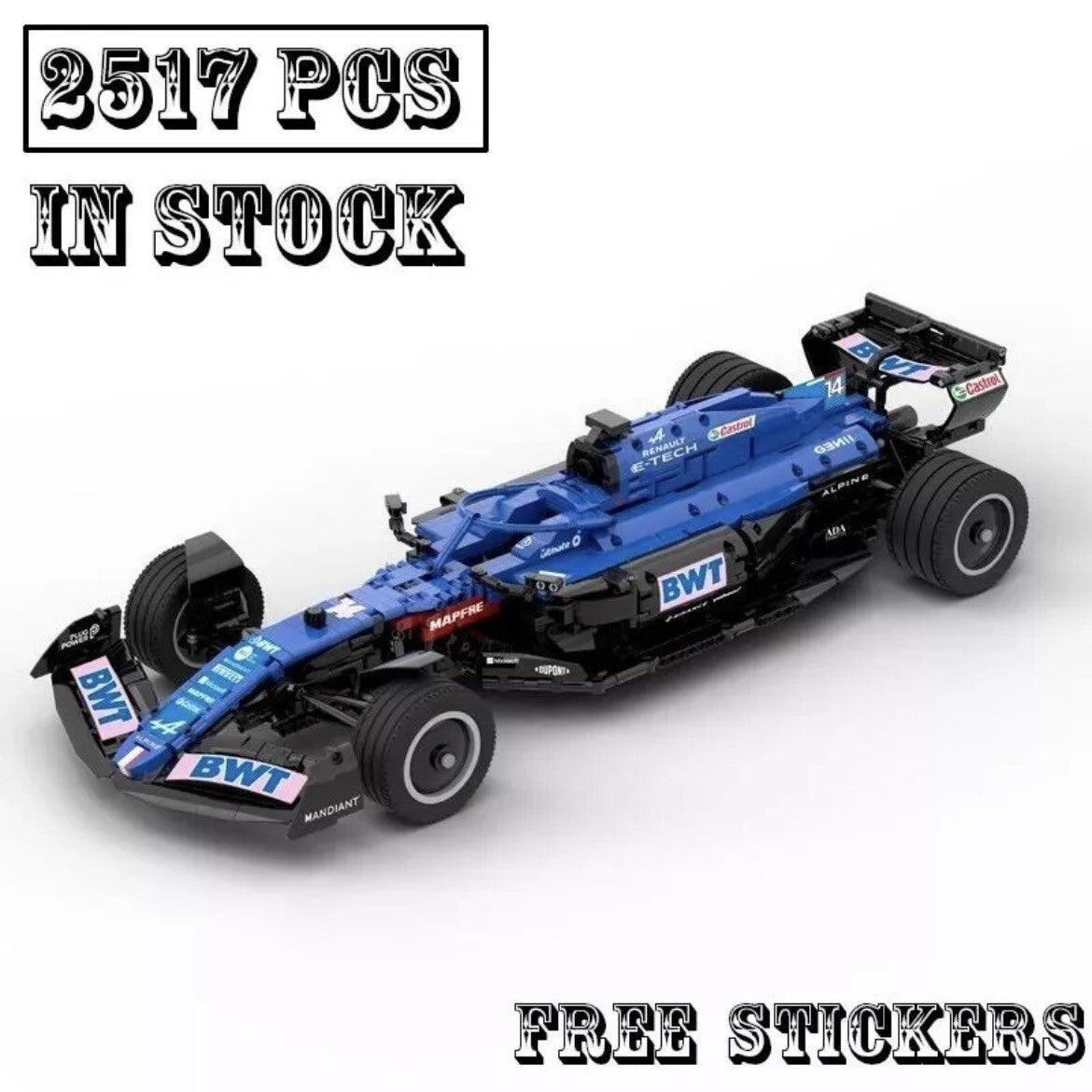 Formula 1 Alpine Bwt Da Costruire Mattoncini Technic 2517 Pezzi Blu Nuova New