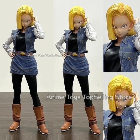 Action Figure Dragon Ball Z C-18 Androide 18 26cm Statua Da Collezione Anime