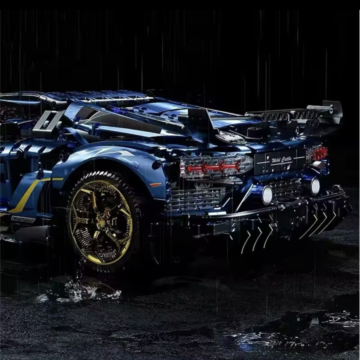 Lamborghini Svj 63 MOC Da Costruire 3811 Pezzi Scala 1:8 Mattoncini Technic Blu