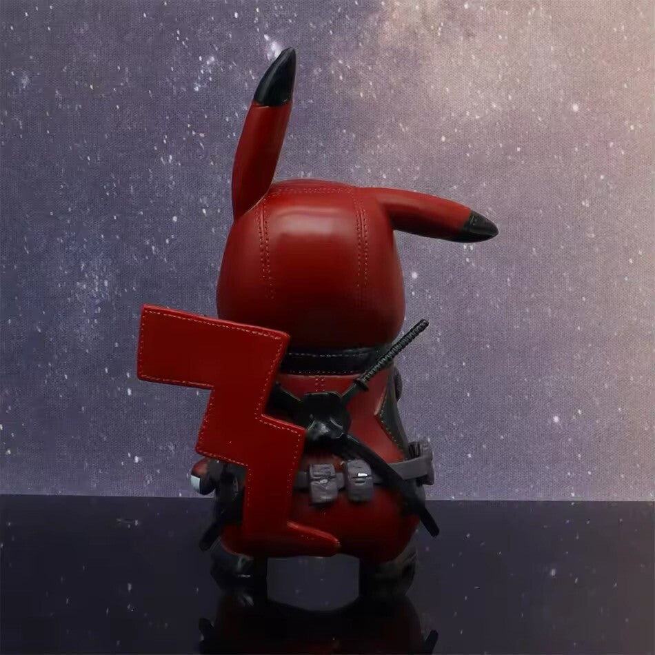 Action Figure Pokemon Pikachu Cosplay Deadpool 12cm Statua Collezione Anime New