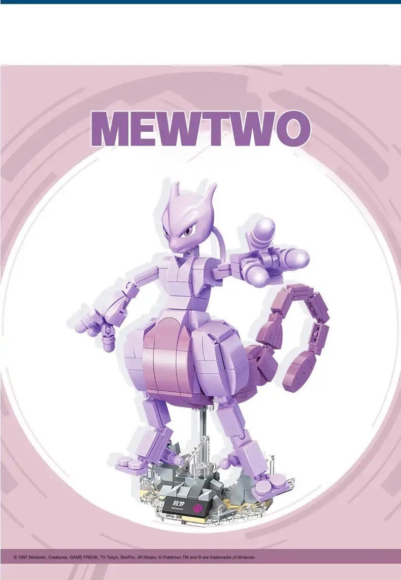 Pokemon Da Costruire Mattoncini Mewtwo Nuovo Pokeball Starter Costruzione Psico