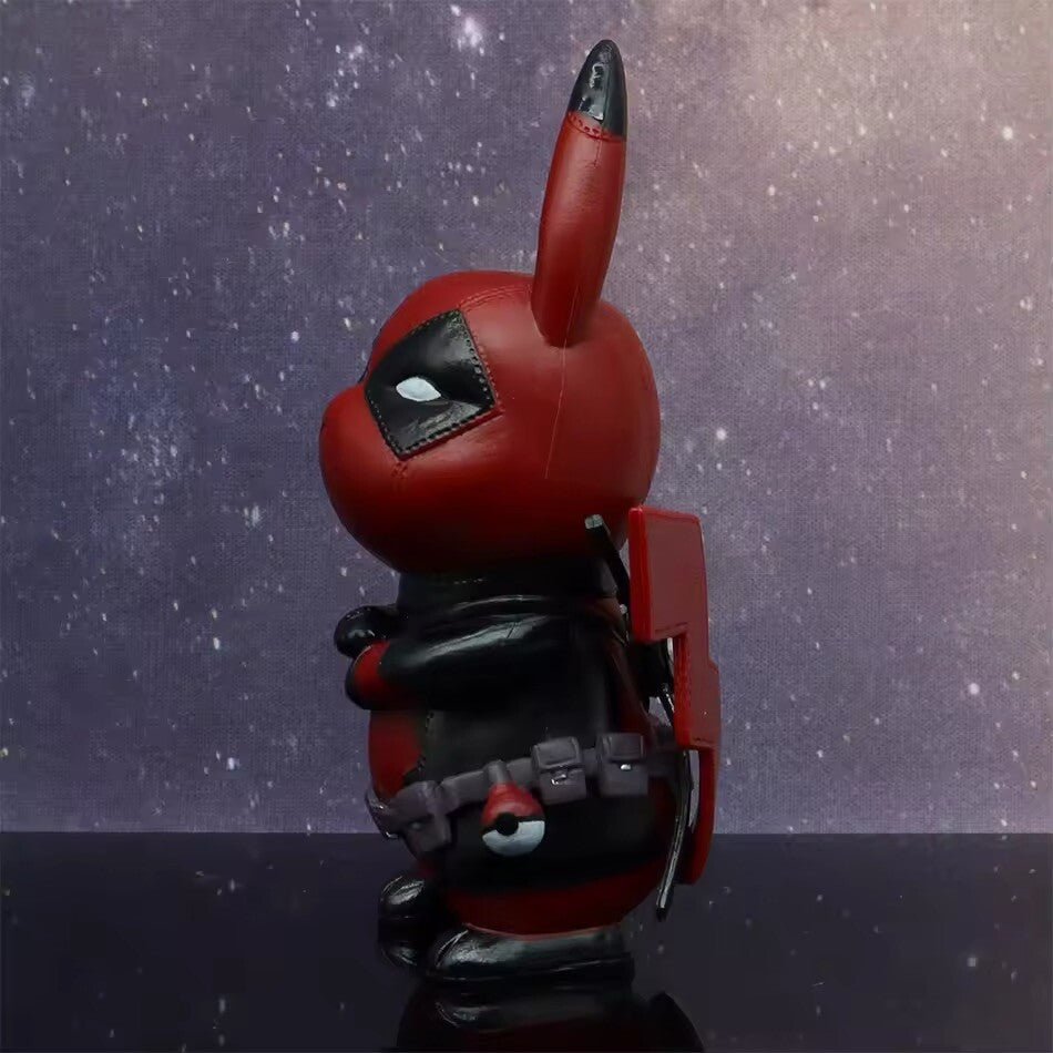 Action Figure Pokemon Pikachu Cosplay Deadpool 12cm Statua Collezione Anime New