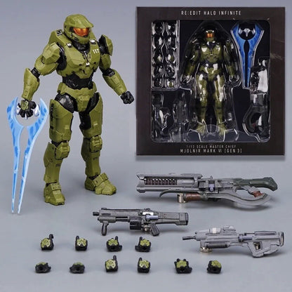 Action Figure Halo Master Chief 18cm New Statua Da Collezione Videogame John-117