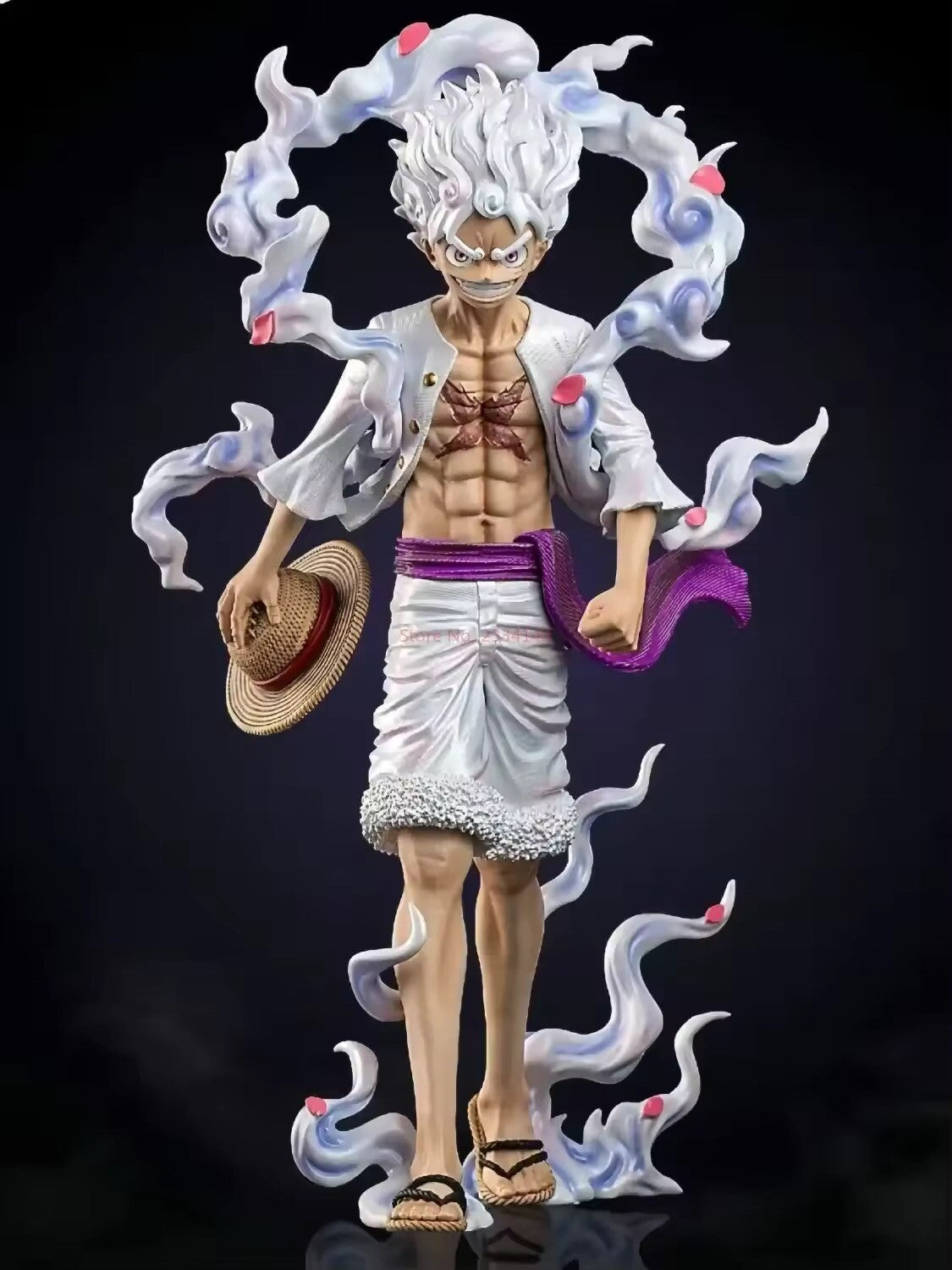 Action Figure Rubber One Piece Luffy 23cm Statua Monkey D. Rufy Gear 5 Nuovo
