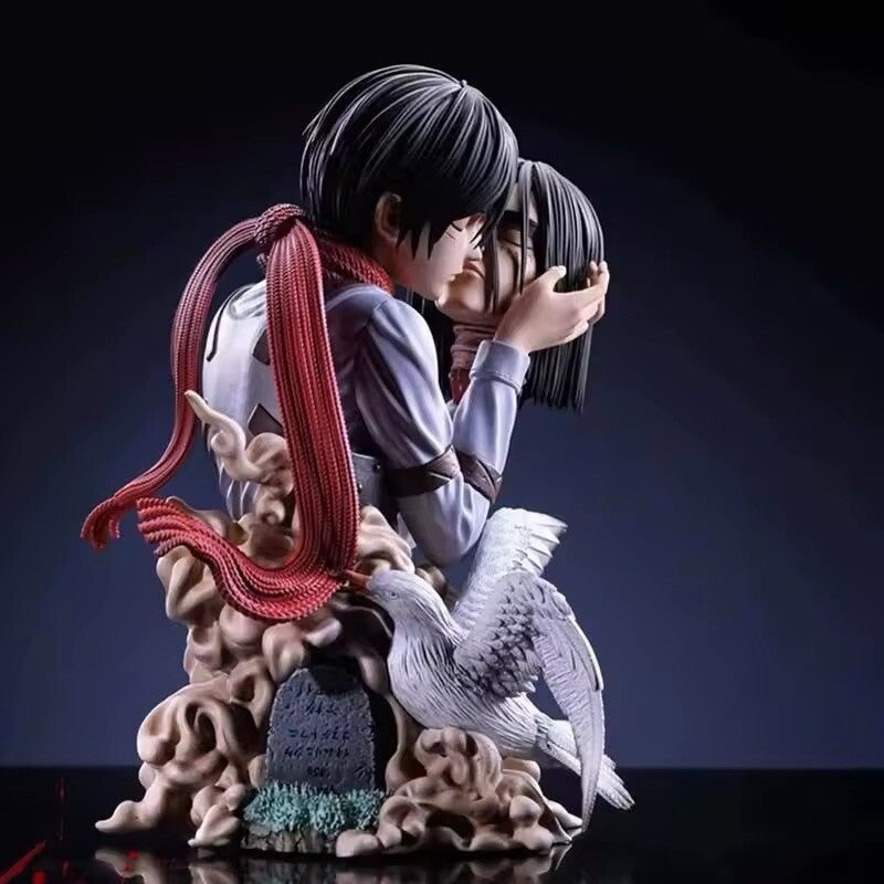 Action Figure Eren Jaeger Mikasa 22cm Attack on Titan Statua da Collezione Manga