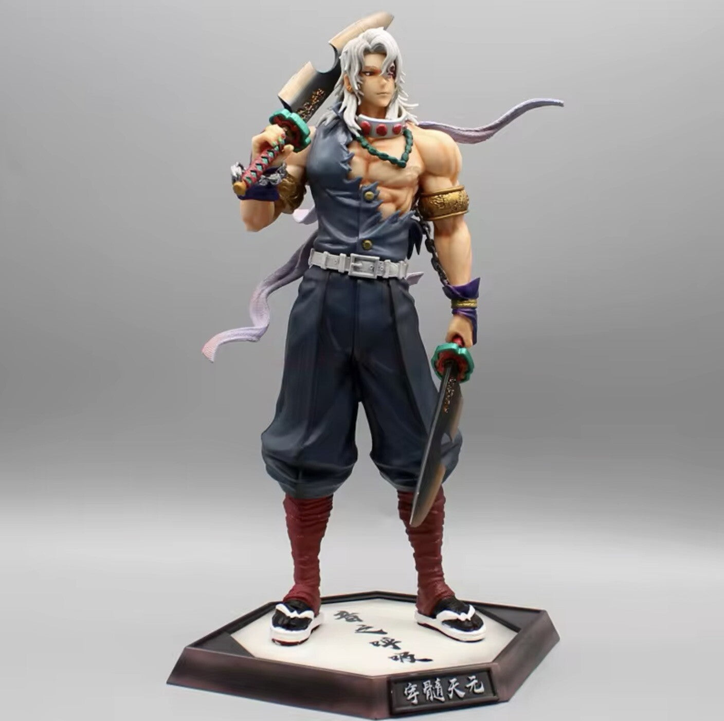 Action Figure Tengen Uzui Manga Demon Slayer 32cm new Statua Da Collezione Anime