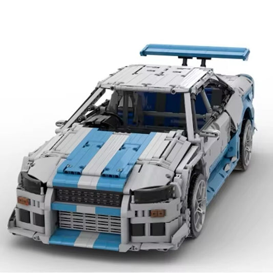 Nissan GT-R R3 Da Costruire 3383 Pezzi Paul Walker 1:8 Mattoncini Technic Fast F