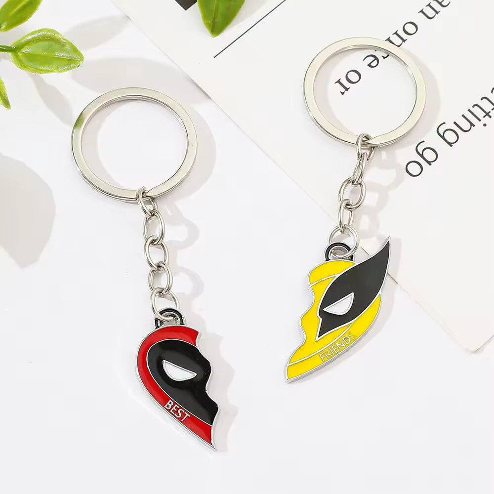 Portachiavi In Metallo Best Friends Marvel Film Deadpool & Wolverine Logan Nuovo