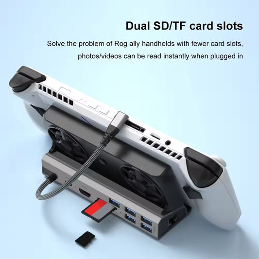 Handheld Dock Hub Usb Steam Deck Rog Ally Adattatore Legion Go 10Gbps Usb-c Asus