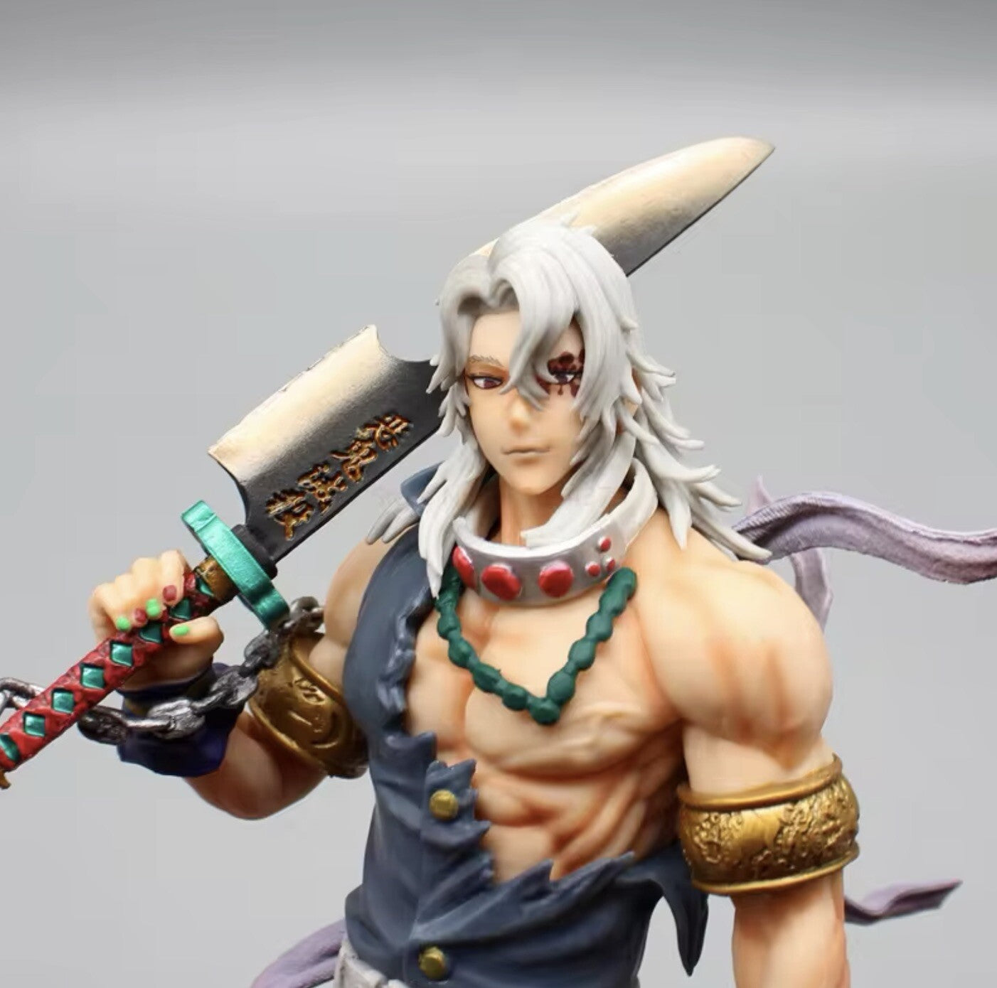 Action Figure Tengen Uzui Manga Demon Slayer 32cm new Statua Da Collezione Anime