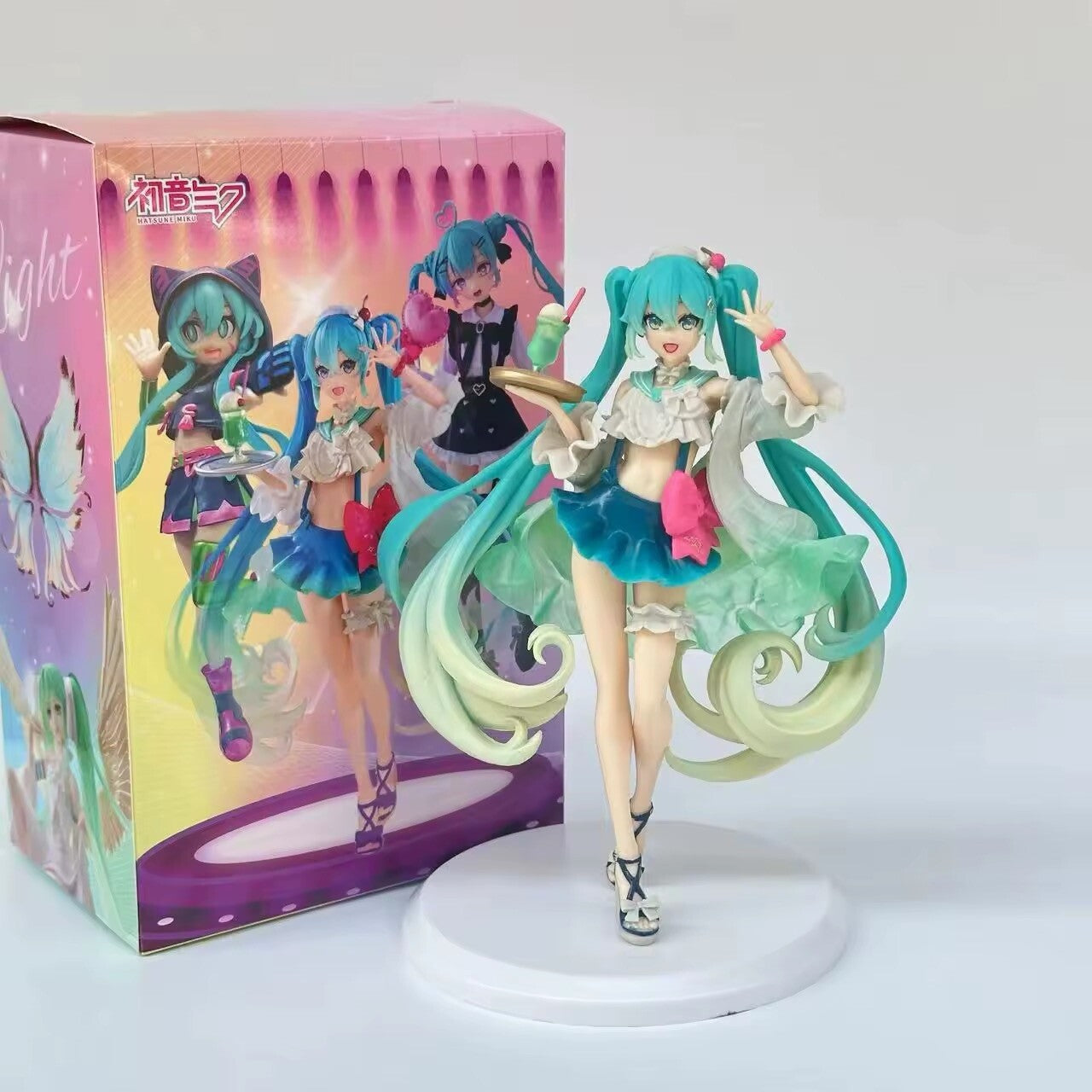 Action Figure Maid Vocaloid Hatsune Miku 18cm Statua Collezione Kawaii Fortnite