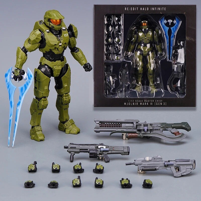 Action Figure Halo Master Chief Nuova Statua Da Collezione Videogame John-117