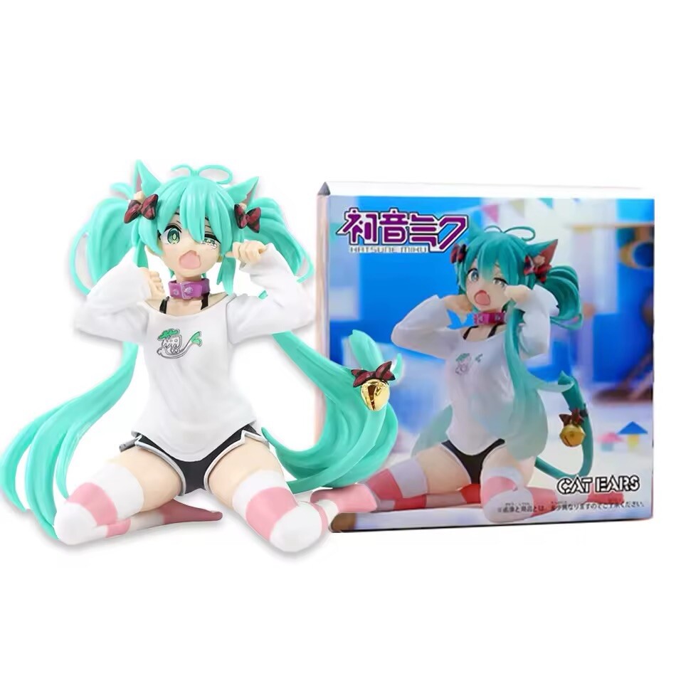 Action Figure Maid Vocaloid Hatsune Miku 12cm Statua Collezione Kawaii Fortnite
