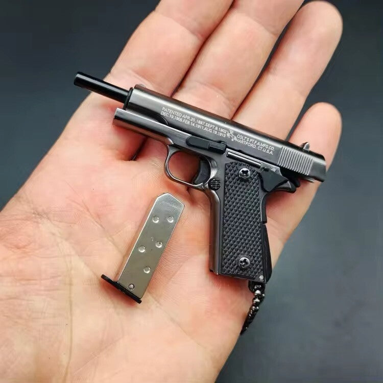 Mini Pistola Giocattolo M1911 Da Collezione Portachiavi In metallo Scala 1:3