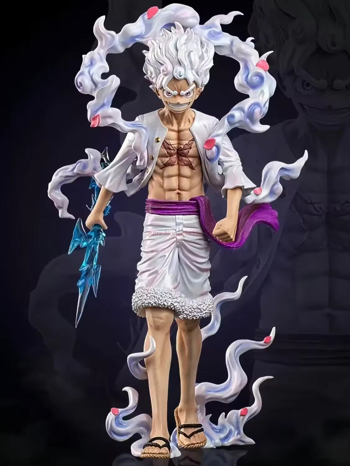 Action Figure Rubber One Piece Luffy 23cm Statua Monkey D. Rufy Gear 5 Nuovo