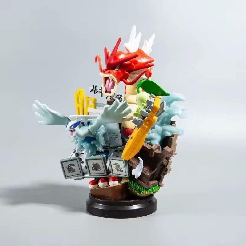 Action Figure Pokemon Statua Da Collezione 25cm Lugia Chikorita Gyarados Gameboy