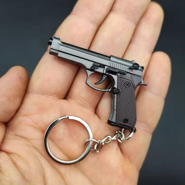 Mini Pistola Giocattolo Beretta 92F Da Collezione Portachiavi metallo Scala 1:3