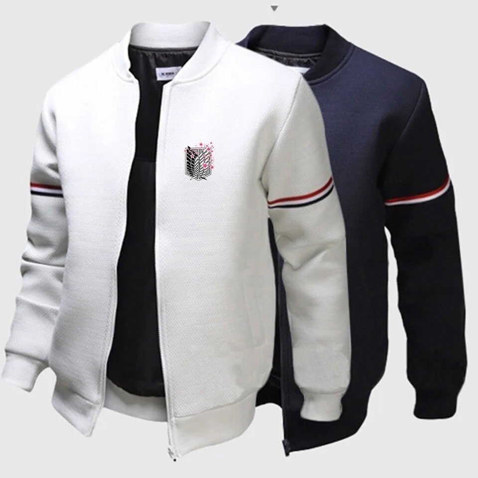 Felpa Con Zip Attack On Titan Corpo Di Ricerca Streetwear Pullover Alla Coreana