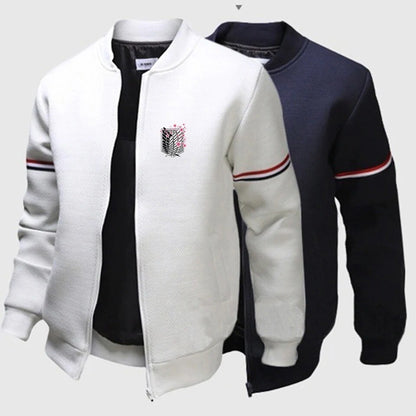 Felpa Con Zip Attack On Titan Corpo Di Ricerca Streetwear Pullover Alla Coreana