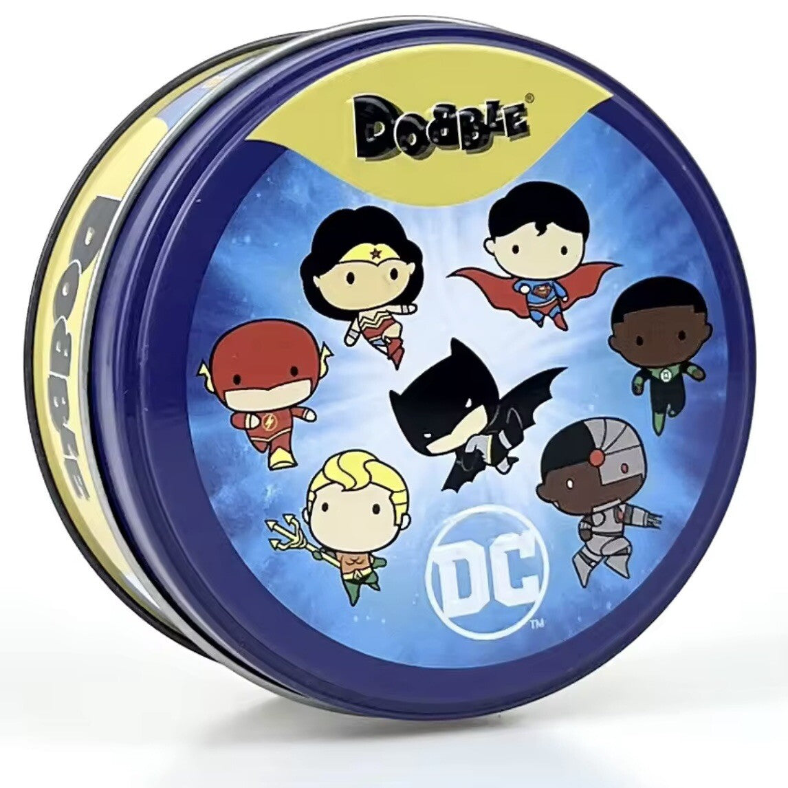 Dobble Spot It Supereroi DC Boardgame Gioco per la Famiglia Minigames Confezione