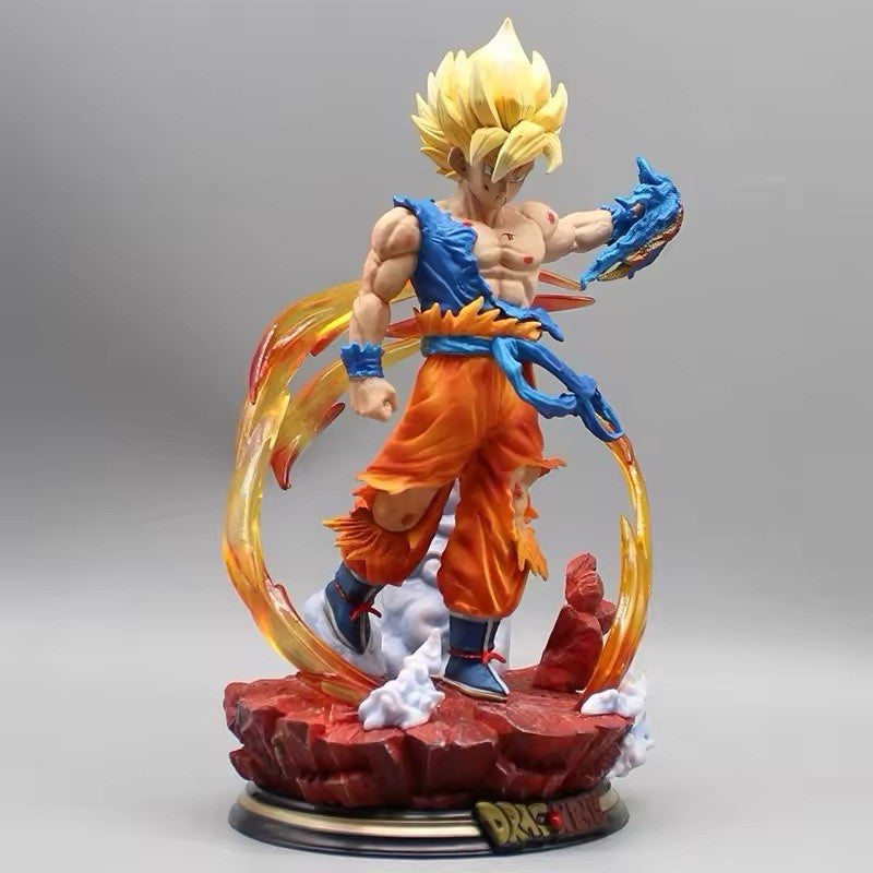 Action Figure Dragon Ball Z Goku Super Sayan 27cm Statua Da Collezione New Anime