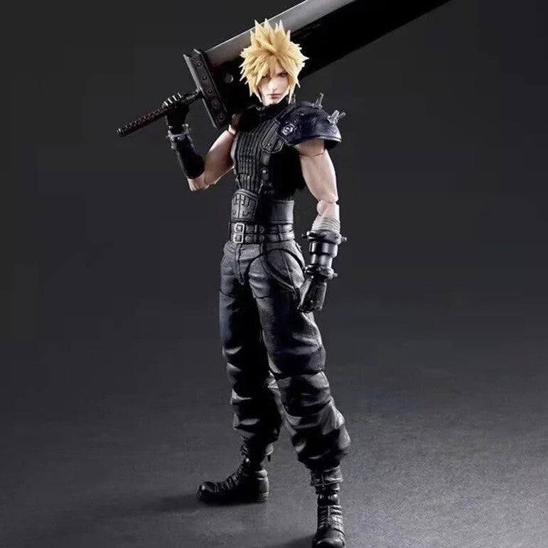 Action Figure Final Fantasy VII Statua Da Collezione Cloud Strife 25cm Nuovo