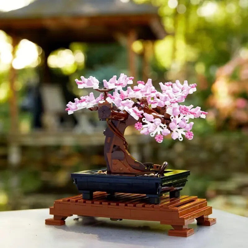 Bonsai Da Costruite Nuovo Slbero Flowers Mattoncini Fiori Di Ciliegio 878 Pezzi