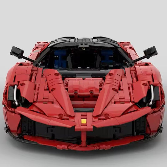 Ferrari La Ferrari Moc Costruire 3875 Pezzi Technic Scala 1:8 Mattoncini Rossa