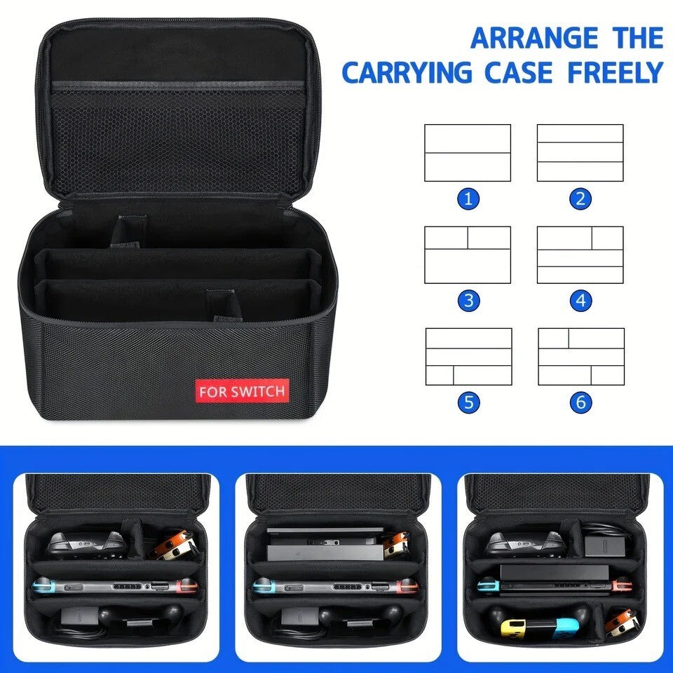 Borsa Custodia Cover Portatile Antiurto Nintendo Switch Controller E Accessori