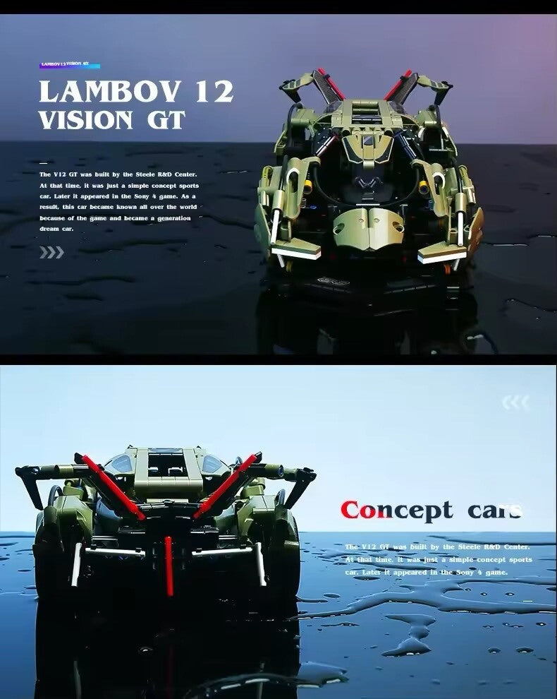 Lamborghini Tipo Concept Car Da Costruire Mattoncini Technic 1039 Pezzi Nuova