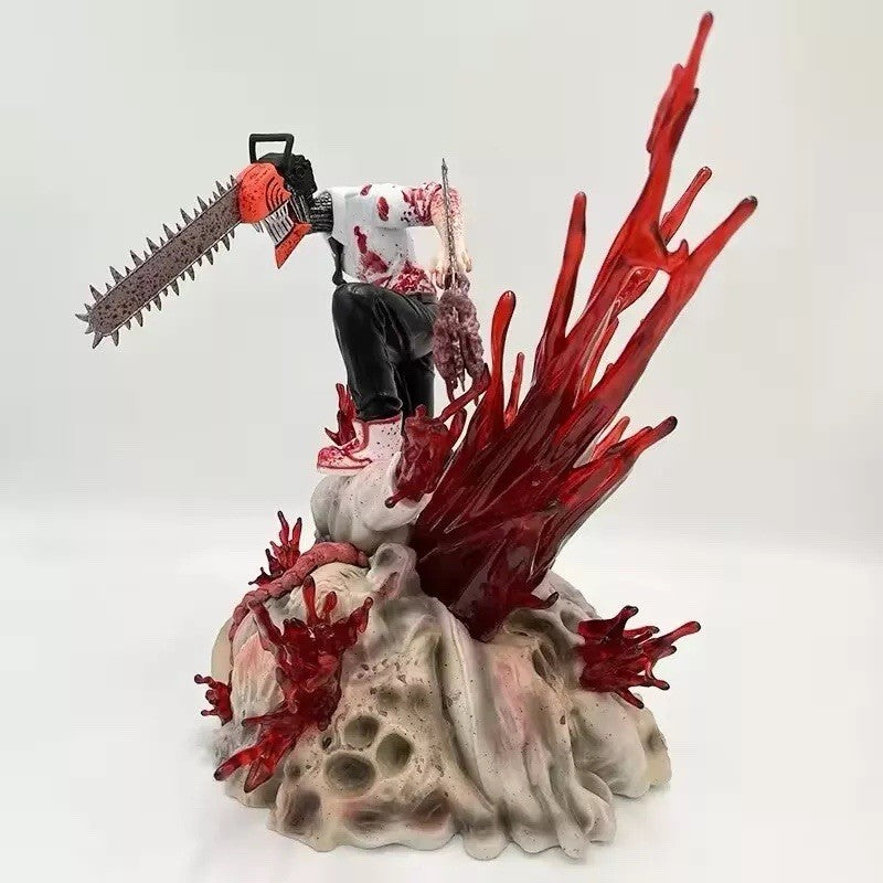 Action Figure Chainsaw Man Statua Da Collezione 28cm Nuova Denji Anime Manga