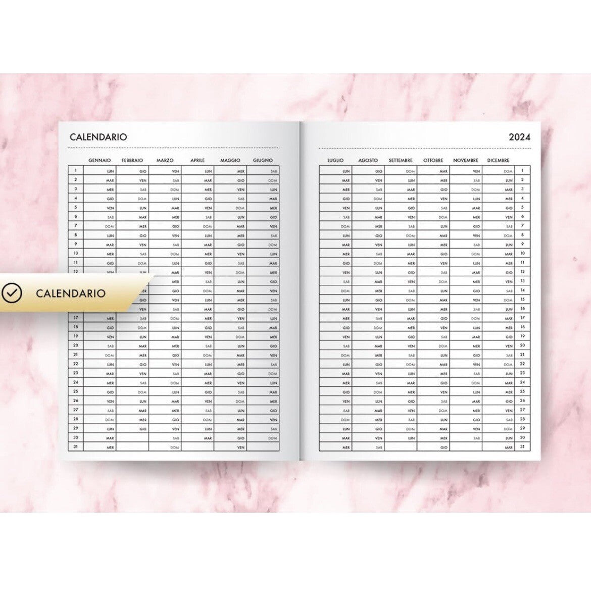 Agenda Planner 2024 Giornaliera In Italiano MISURA A5