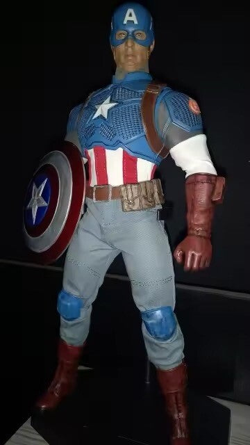 Action Figure Capitan America Captain America Marvel Avengers Scala 1:6 Tessuto