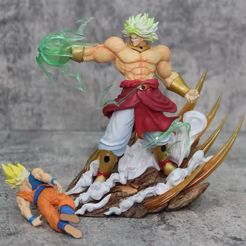 Action Figure Goku Sayan Contro Broly Dragon Ball Z 20cm Statua Da Collezione